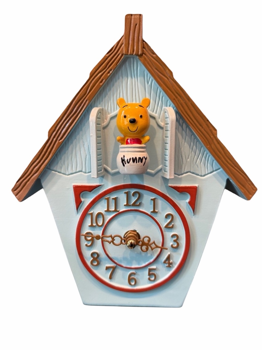 Disney Winnie the Pooh Figural Pooh Bear House Table Clock Boxed Lunch Honey Pot